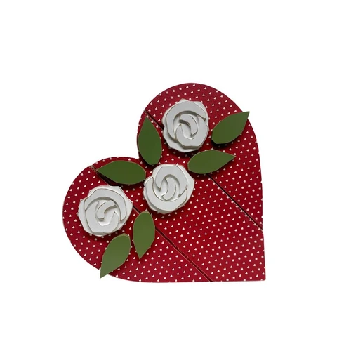 Small Plank Heart with Posies