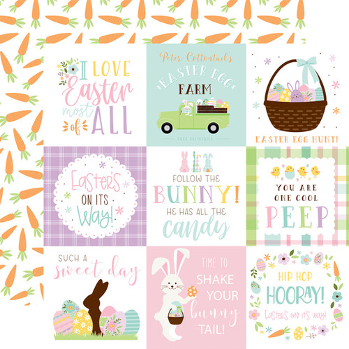 Welcome Easter: 4x4 Journaling Cards  Scrapbook Paper