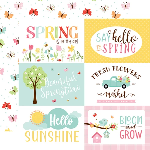 Welcome Spring: 6x4 Journaling Cards Scrapbook Paper