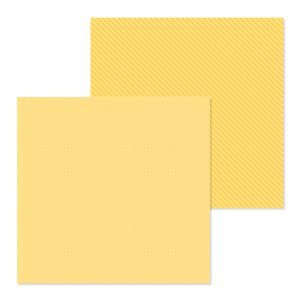 Doodlebug Petite Prints: Bumblebee Dot-Stripe Scrapbook Paper