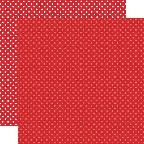 Echo Park Dots & Stripes: Red Scrapbook Paper