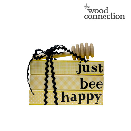 Just Bee Happy Book Stack