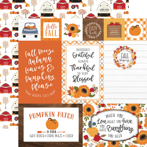Fall: Multi Journaling Cards Scrapbook Paper