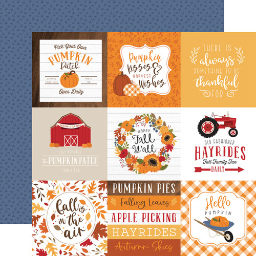 Fall: 4x4 Journaling Cards Scrapbook Paper