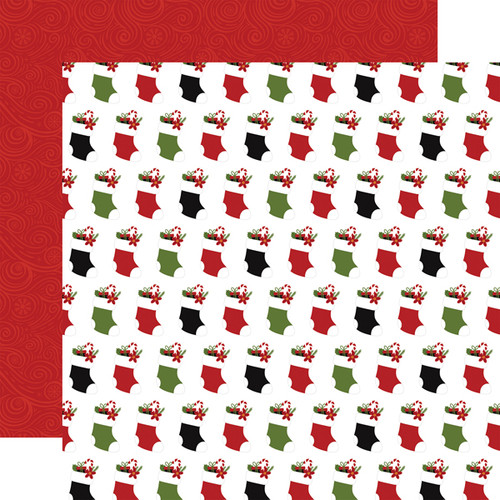 Christmas Magic: Stuffing Stockings Scrapbook Paper