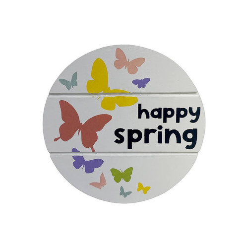 Happy Spring Mini Slat Circle