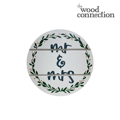 Mr & Mrs Mini Slat Circle