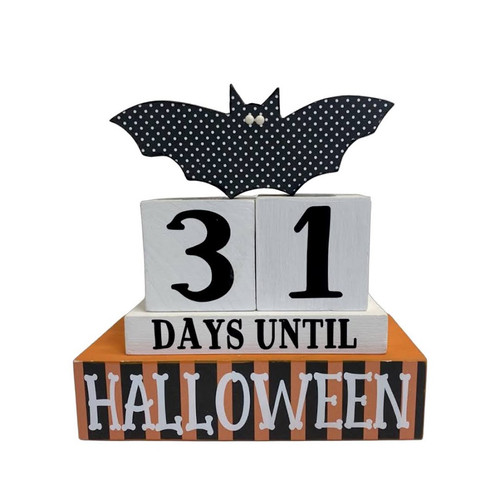 Halloween Countdown Stack With Bat