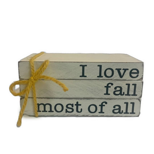 I Love Fall Most Of All Book Stack