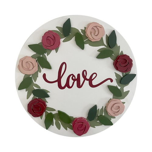 Love Circle Door Hang with Posies
