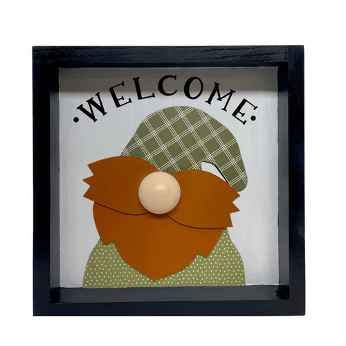 Welcome Gnome 12x12 Box Sign - St. Patrick's Day