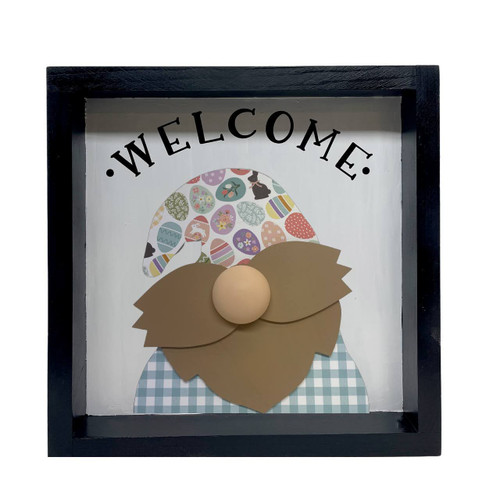 Welcome Gnome 12x12 Box Sign - Easter
