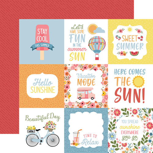 Here Comes The Sun: 4x4 Journaling Cards Scrapbook Paper