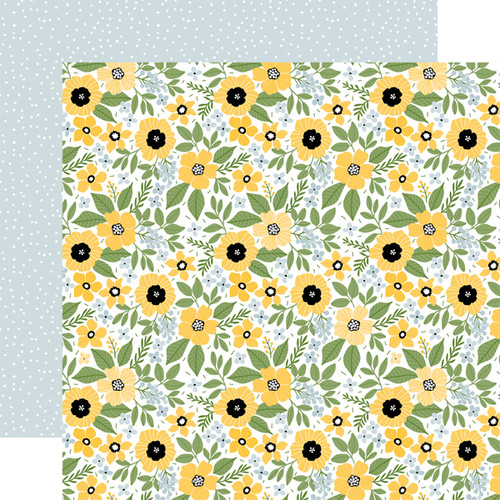 Bee Happy: Happy Floral Scrapbook Paper