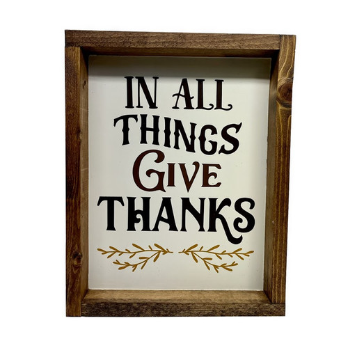 Give Thanks 11x14 Box Sign