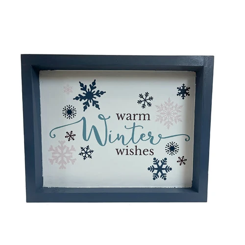 Warm Winter Wishes 11x14 box sign