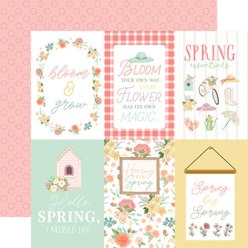Here Comes Spring: 4x6 Journaling Cards Scrapbook Paper