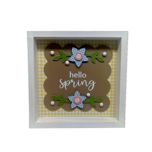 hello spring 12x12 sign 