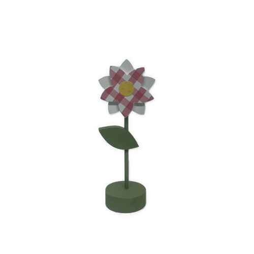 star flower on tiny base and dowel with leaf