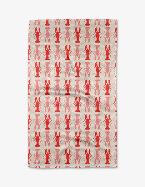 Geometry Tea Towel - Lobster Stripe