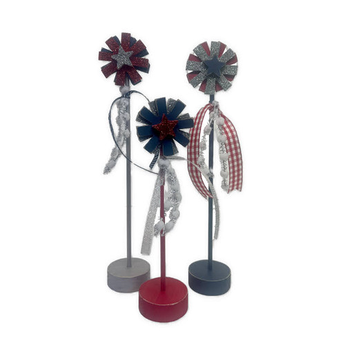 firework on tiny base and dowel