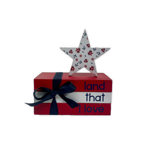 Land that I love bookstack w/star