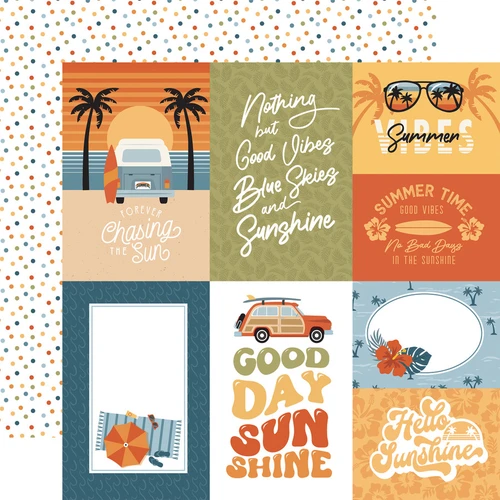 Summer Vibes: Multi Journaling Cards Scrapbook Paper