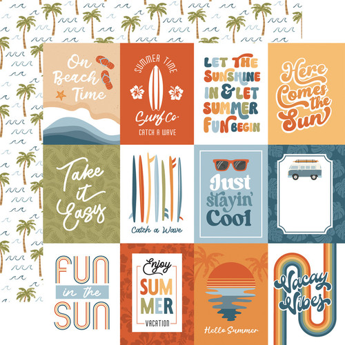 Summer Vibes: 3x4 Journaling Cards Scrapbook Paper