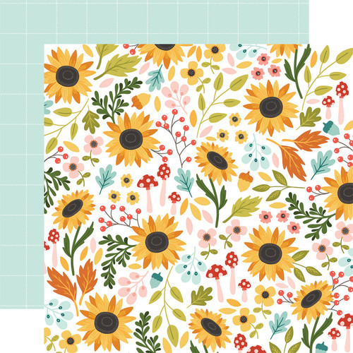 Sunflower Summer: Sunflower Garden Scrapbook Paper