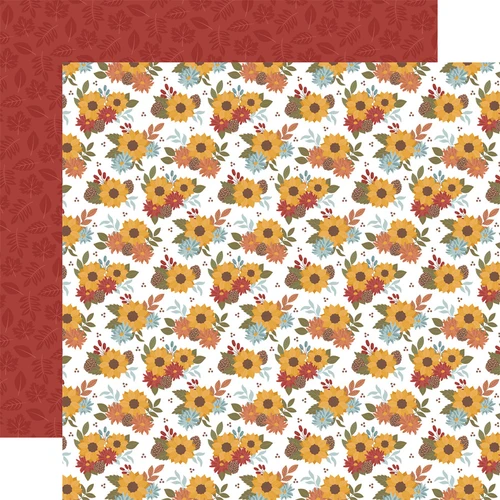 Sweater Weather: Sunflower Floral Scrapbook Paper