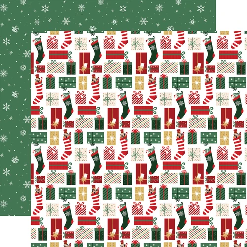 Nut Cracker Christmas: Presents and Stockings Scrapbook Paper