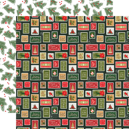 Christmas Joy: Merry Stamps Scrapbook Paper