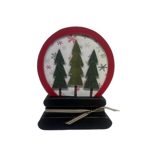 Trio of trees snow globe 