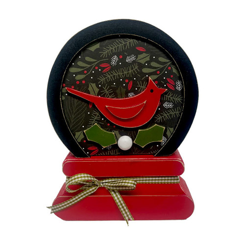 Cardinal snow globe 