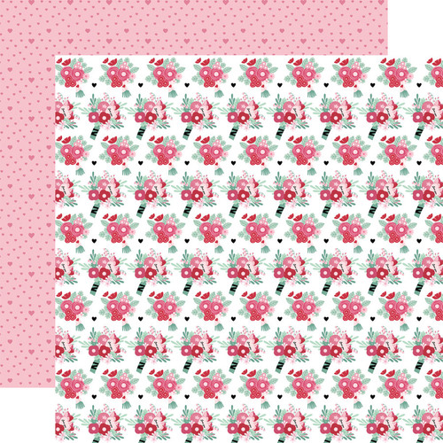 Valentine's Day: Valentine Bouquets Scrapbook Paper