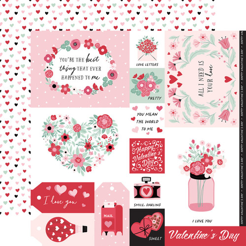 Valentine's Day: Multi Journaling Cards Scrapbook Paper