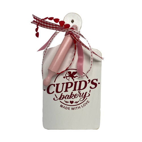 Cupid's bakery cutting board w/rolling pin