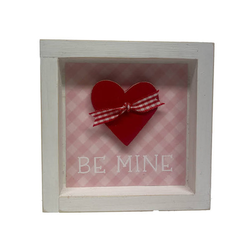 be mine heart 5x5 box sign white