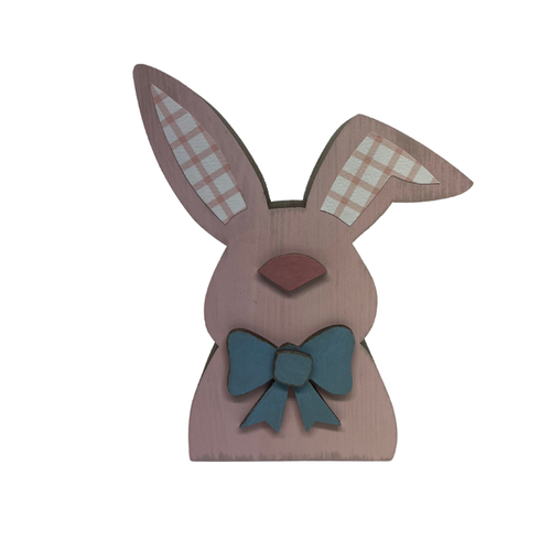 floppy bunny with bow overlay