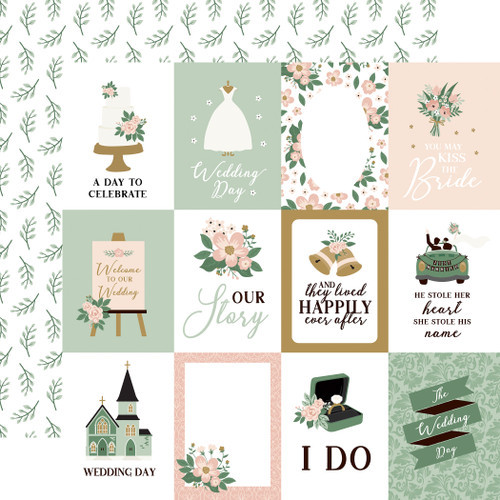 Marry Me: 3x4 Journaling Scrapbook Paper