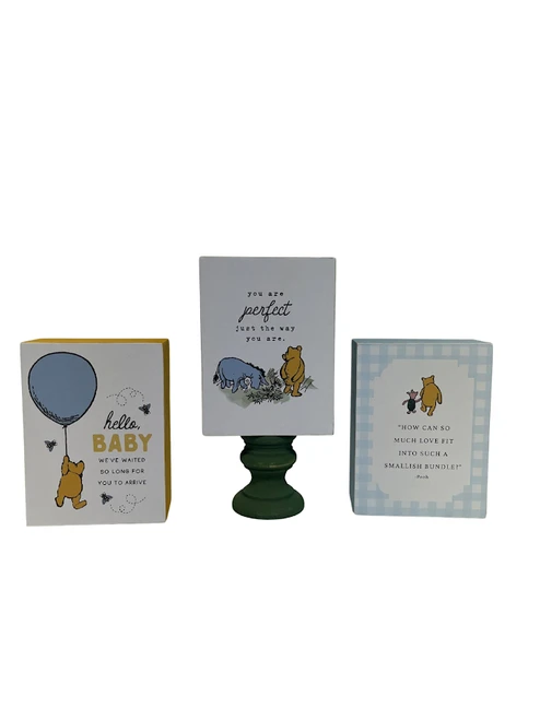 pooh bear baby 3x4 block set