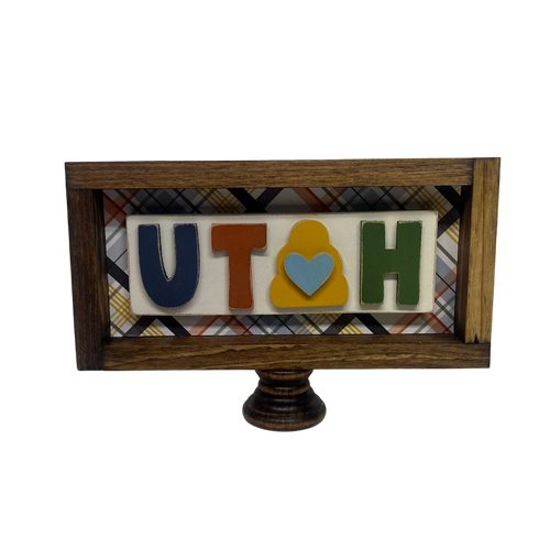 UTAH in 4x8 box sign
