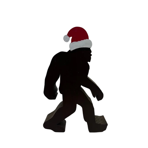 Med Bigfoot with Santa hat