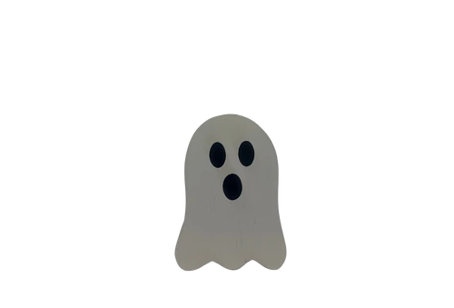 tiny chunky ghost w/face