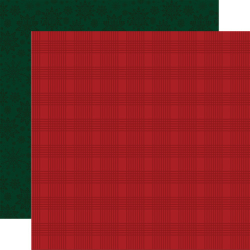 Santa Claus: Red Dashed Plaid Paper