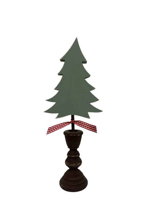 Lg Pine tree in 4" candle stick