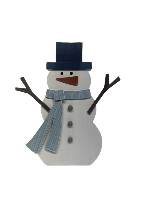 lg Standing Snowman with top hat