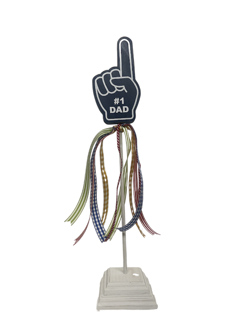 #1 Dad foam finger on base and dowel