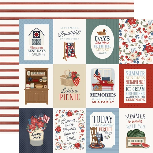 Americana Summer: 3x4 Journaling Cards Paper