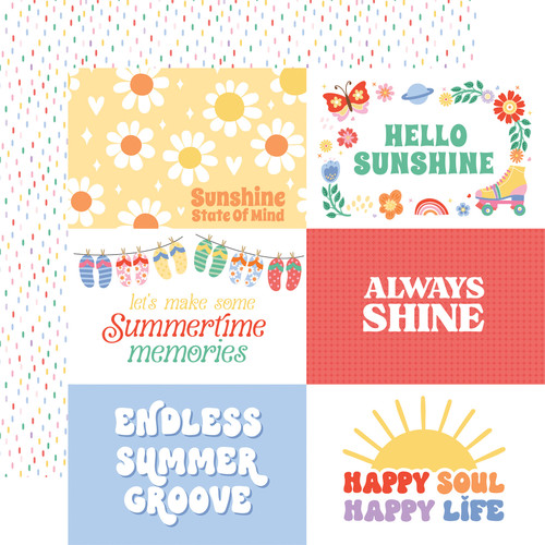 Our Groovy Summer: 6x4 Journaling Cards Paper